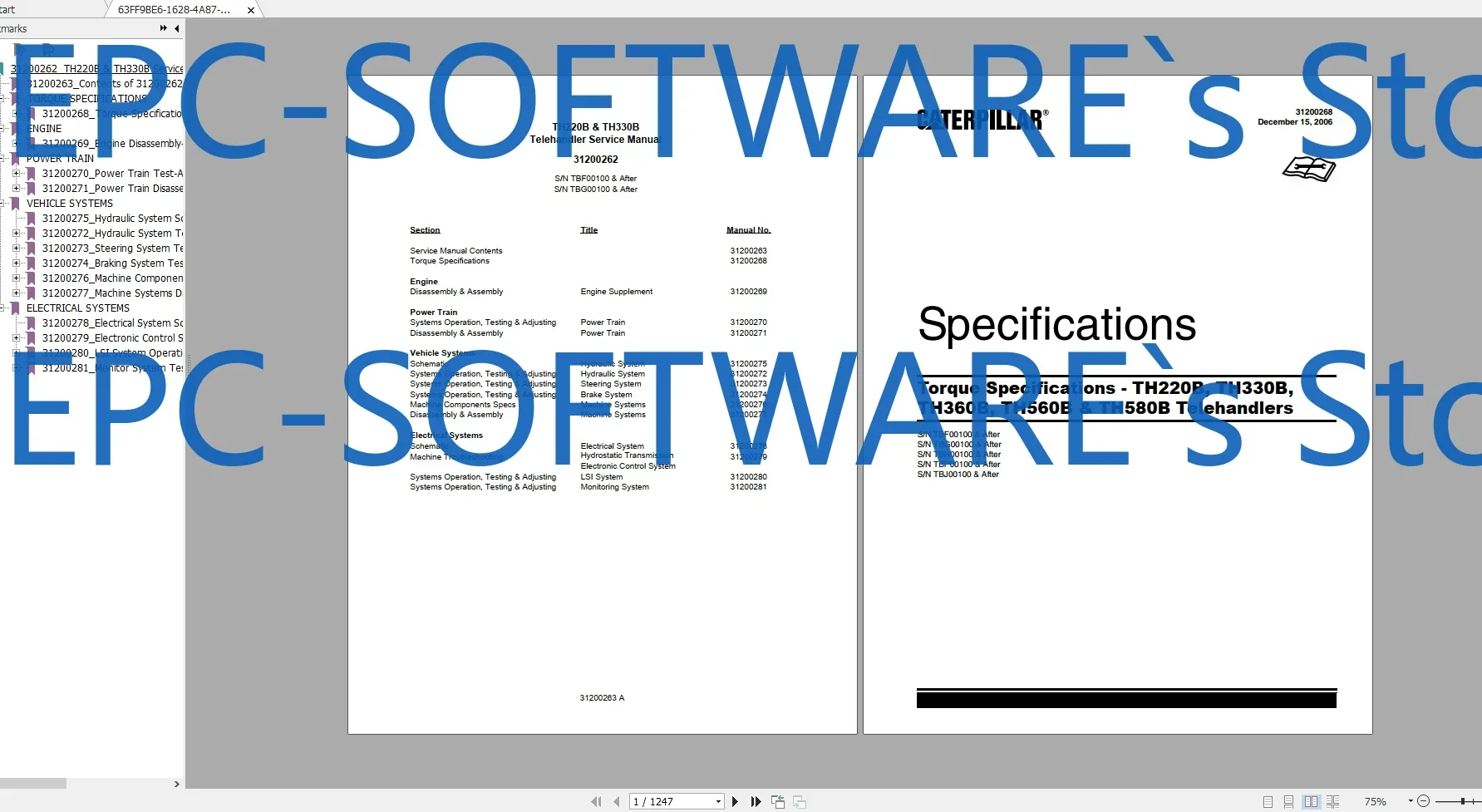 

CAT Telehandler EAME APD LACD NACD 25.2GB All Models Full Manuals DVD