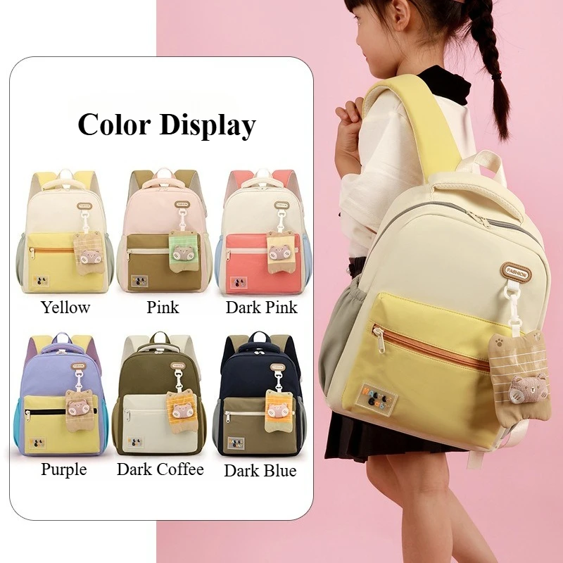 

New Kawaii Kids Cute Backpack for School Cartoon Fashion Boys Girls Elementary Student Bookbag Lightweight Children's Backpacks