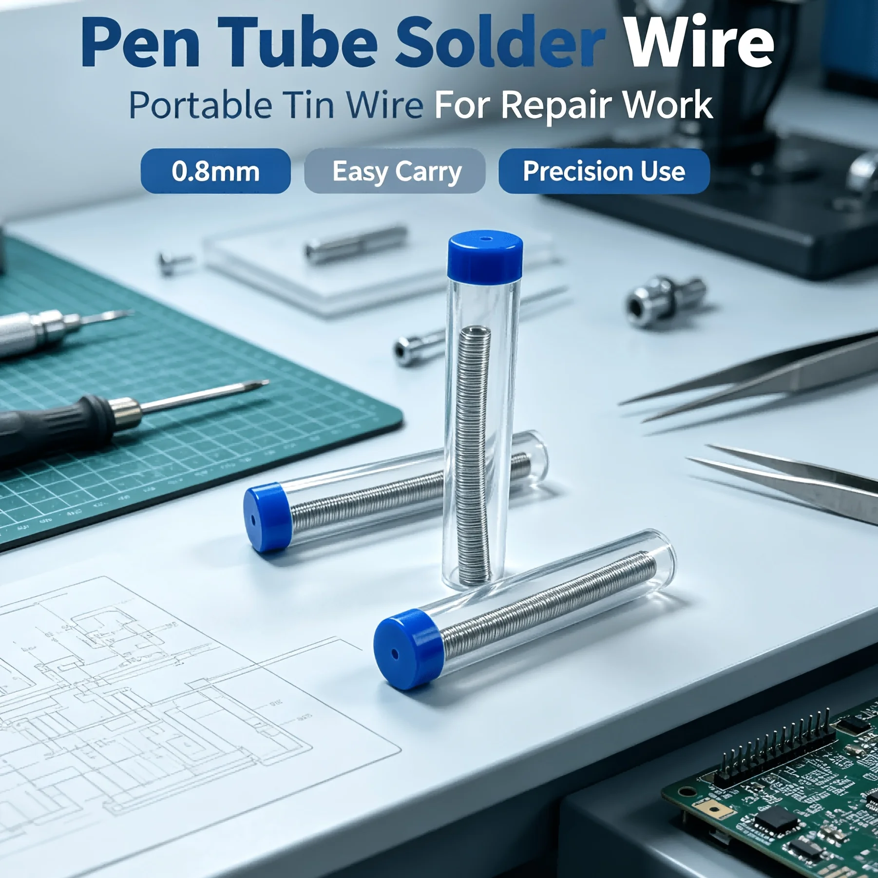 15g High Activity Solder Wire 0.8mm, Solder, Solder Wire, Electrical Maintenance, Metal Welding Accessories