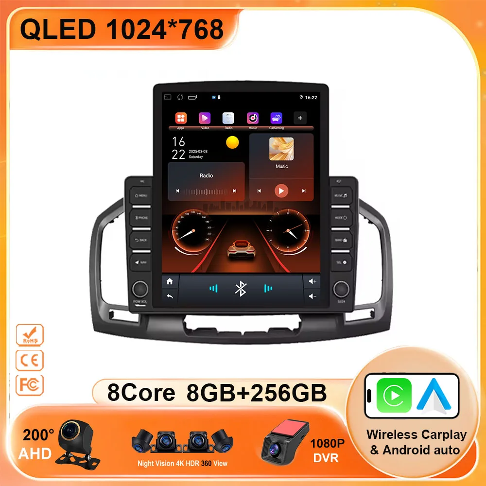 9.7 android 15 para buick regal 2009-2013 opel insignia 1 2008-2013 rádio de áudio do carro multimidia player navegador gps 360 unidade principal