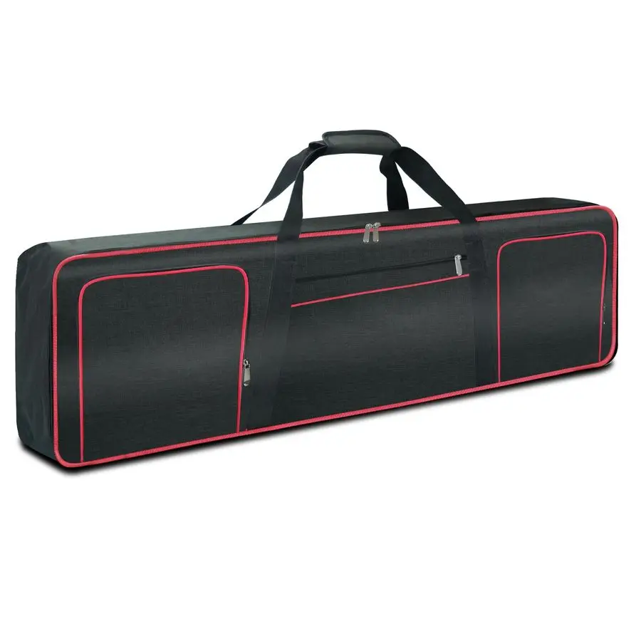 

88 Key Keyboard Gig Bag Case for Electric Piano with 10MM Cotton Padded, Waterproof 600D Oxford Gig Bag 54x13x6.7 Red