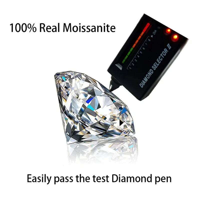 Diamant-Moissanit-Stein 0,5CT-2CT D-Farbe VVS1 Runder Brillantschliff Perlen für Feinschmuck Material Stein Zertifiziert – Detail 5