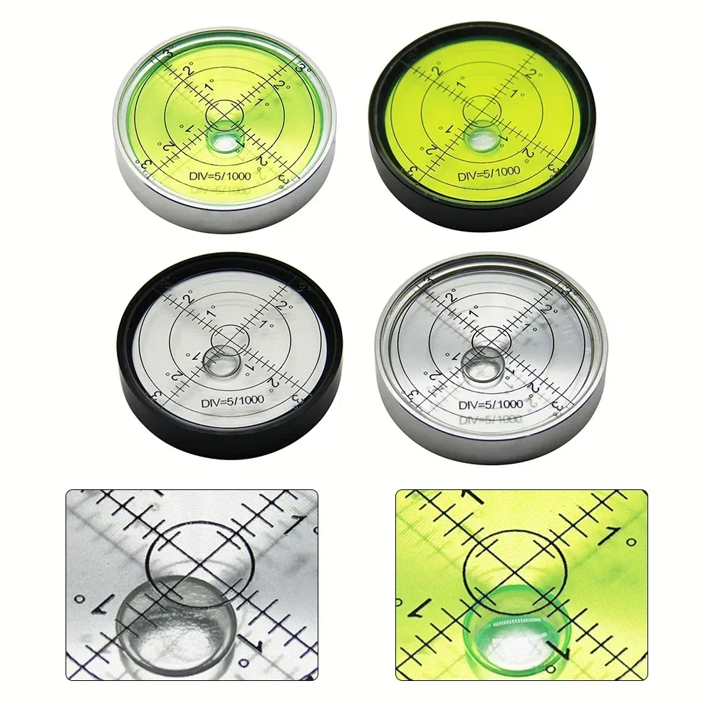 1pc Precision Metal Circular Level Bubble Spirit Level Bubble Magnetic Spirit Levelmetal Horizontal Bubble Round Level Measureme