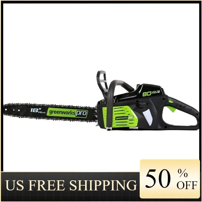 

Greenworks 80V 18" Brushless Cordless Chainsaw (Great for Tree Felling, Limbing, Pruning, and Firewood) / 75+