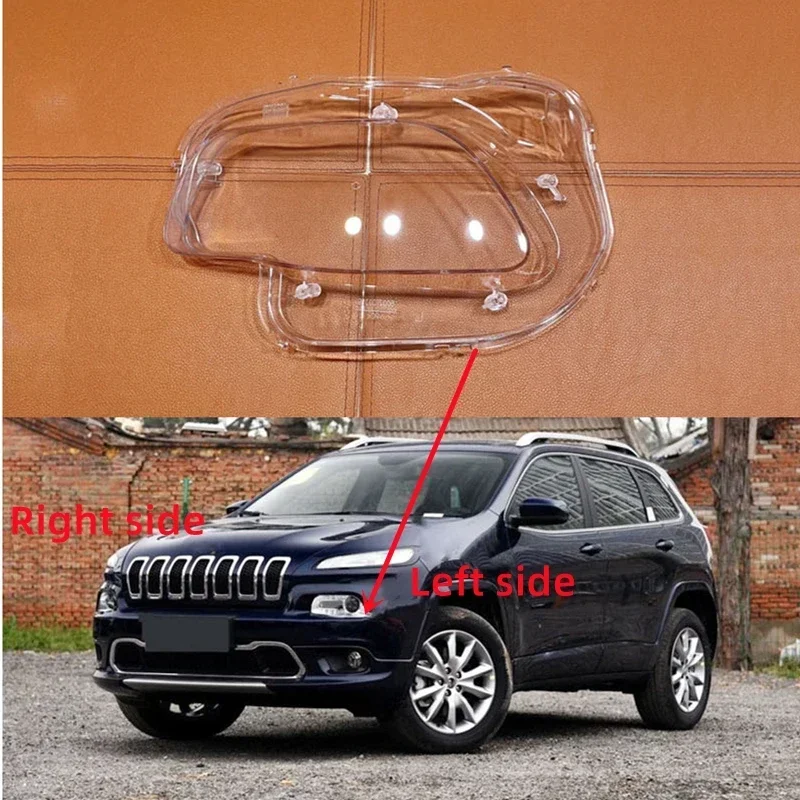 

Car Headlight Lens For Jeep Cherokee 2014 2015 2016 2017 2018 Headlamp Cover Car Replacement Front Auto Shell Cover