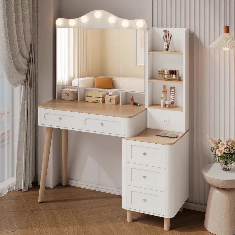 

European dresser bedroom modern simple storage chest desk integrated