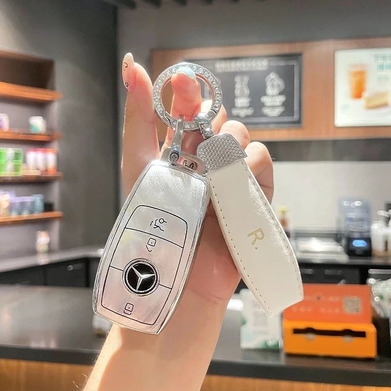 Car Key Case Cover for Mercedes Benz 2022 C S Class W206 W223 S350 C260 C300 S400 S450 S500 TPU Shell Fob Holder Protector