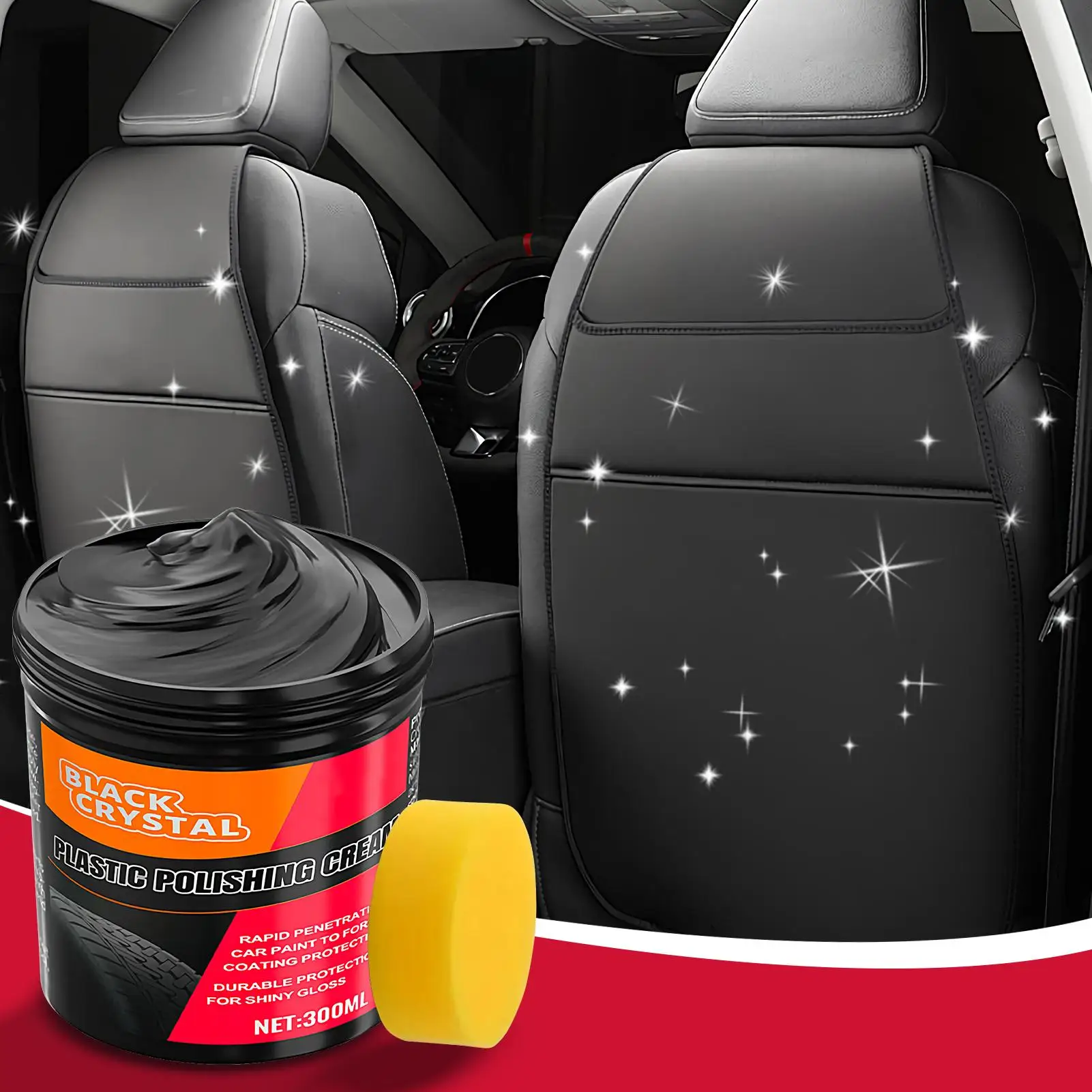 Car Trim Restorer Car Dashboard Restorer 300g Paste Cleaner Coating for Minor Scratch Repair Plating Parts Metal Detailing