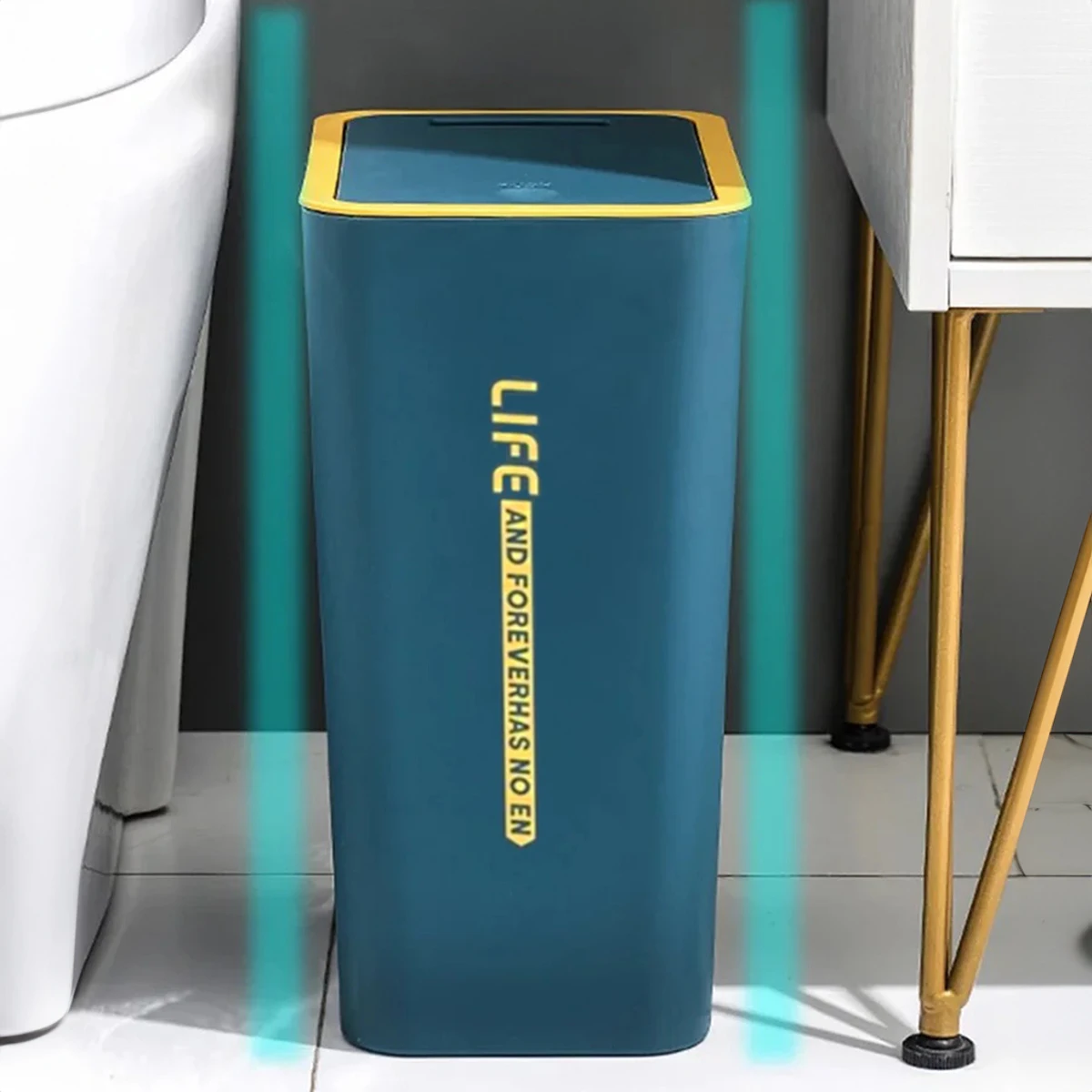 Hygienic and Stylish Toilet Trash Can with Lid and Paper Bin Trash Can  Kitchen Trash Bin