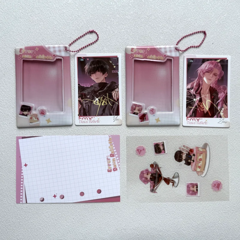 Official Genuine Version  Peripherals Die Bian Glory Series Instant Photo Card Keychain Set  Zhaoran X Yuan