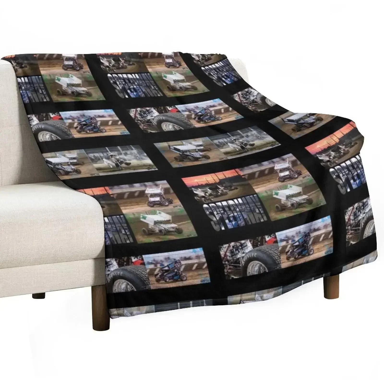 Sprintcar sticker pack theme Throw Blanket Warm Plaid on the sofa Blankets