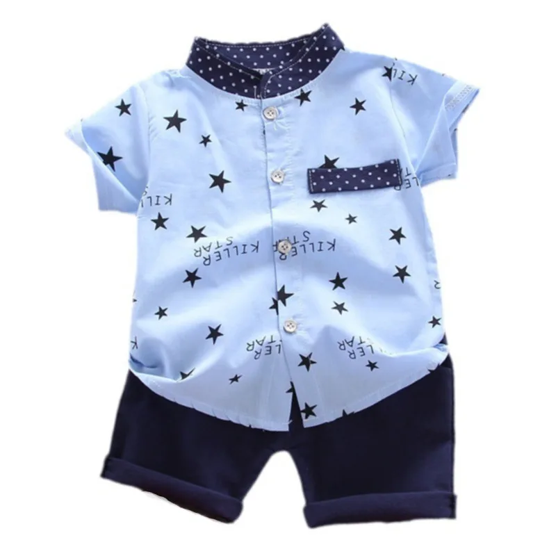 New Summer Baby Clothes Suit Children Boys Casual Shirt Shorts 2Pcs/Sets Infant Outfits Toddler Fashion Costume Kids Tracksuits