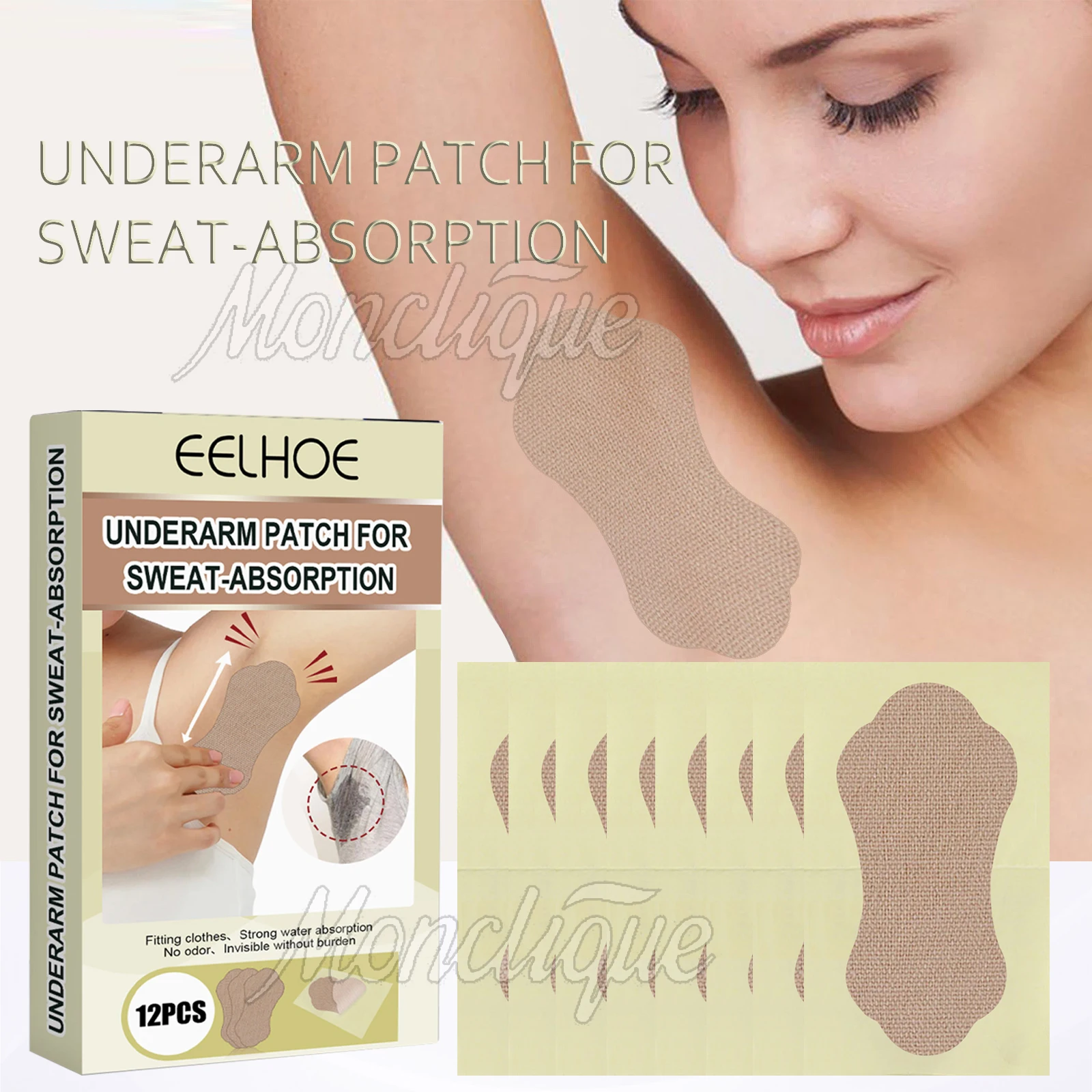 

12/60Pcs Unisex Sweat Patches Summer Deodorants Underarm Anti Perspiration Sweat Pads Disposable Armpit Absorb Sweat Shield Pads