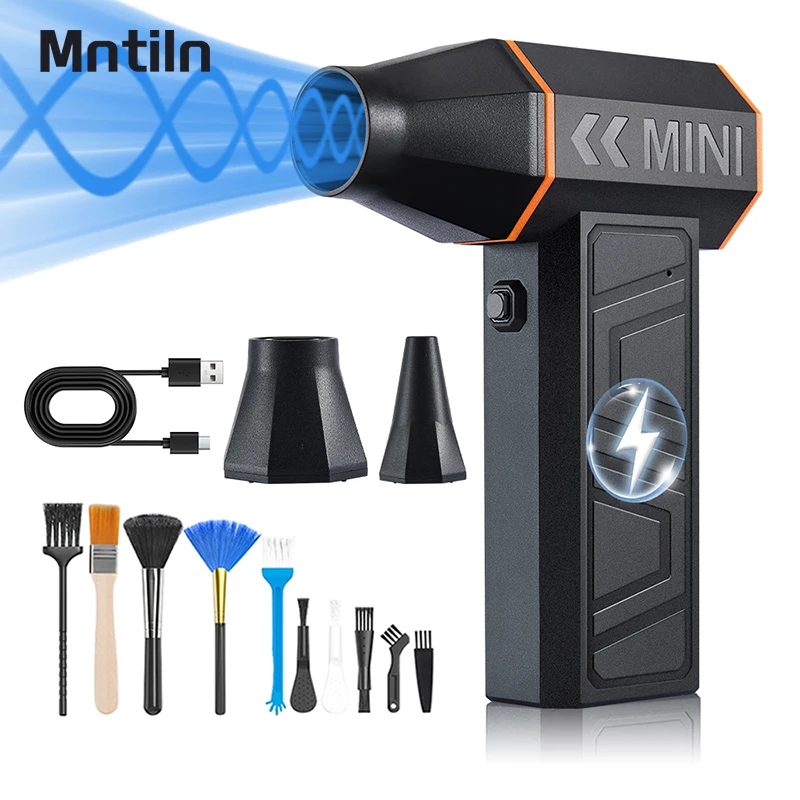 

110000 RPM Mini Air Blower Handheld Electric Turbo Jet Fan Brushless Motor Violent Blower Wind Speed 41m/s Industrial Duct Fan