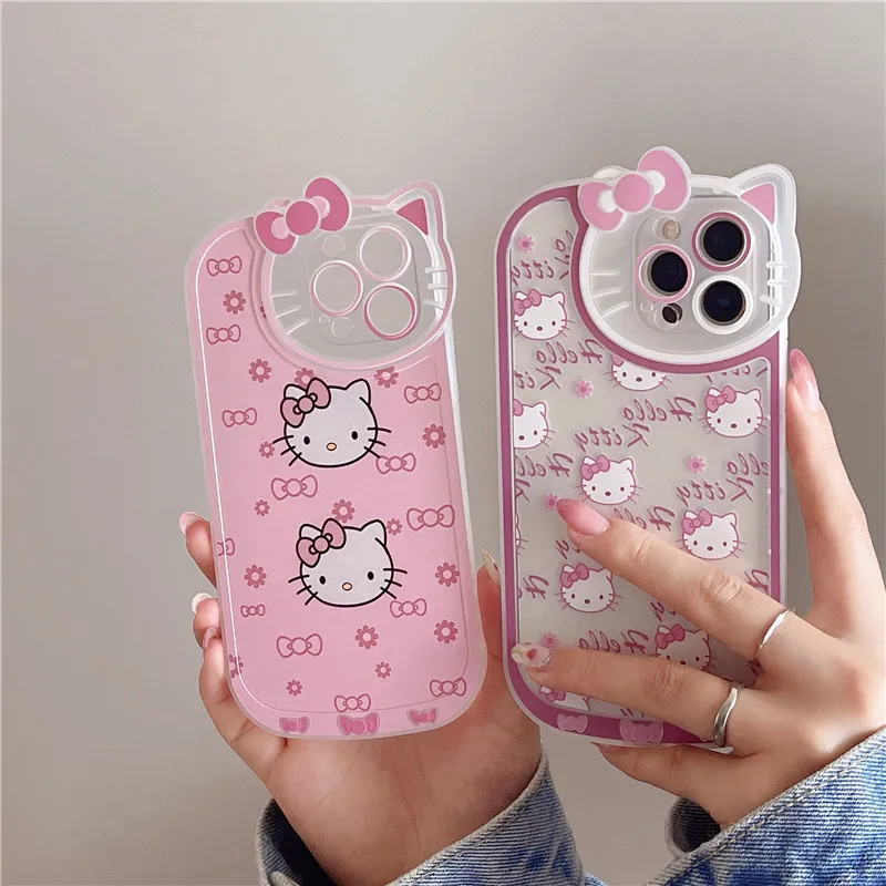 Creative cartoon KT cat iphone13 suitable for Apple 11 / 12promax mobile phone case XR protective cover 7 / 8plus