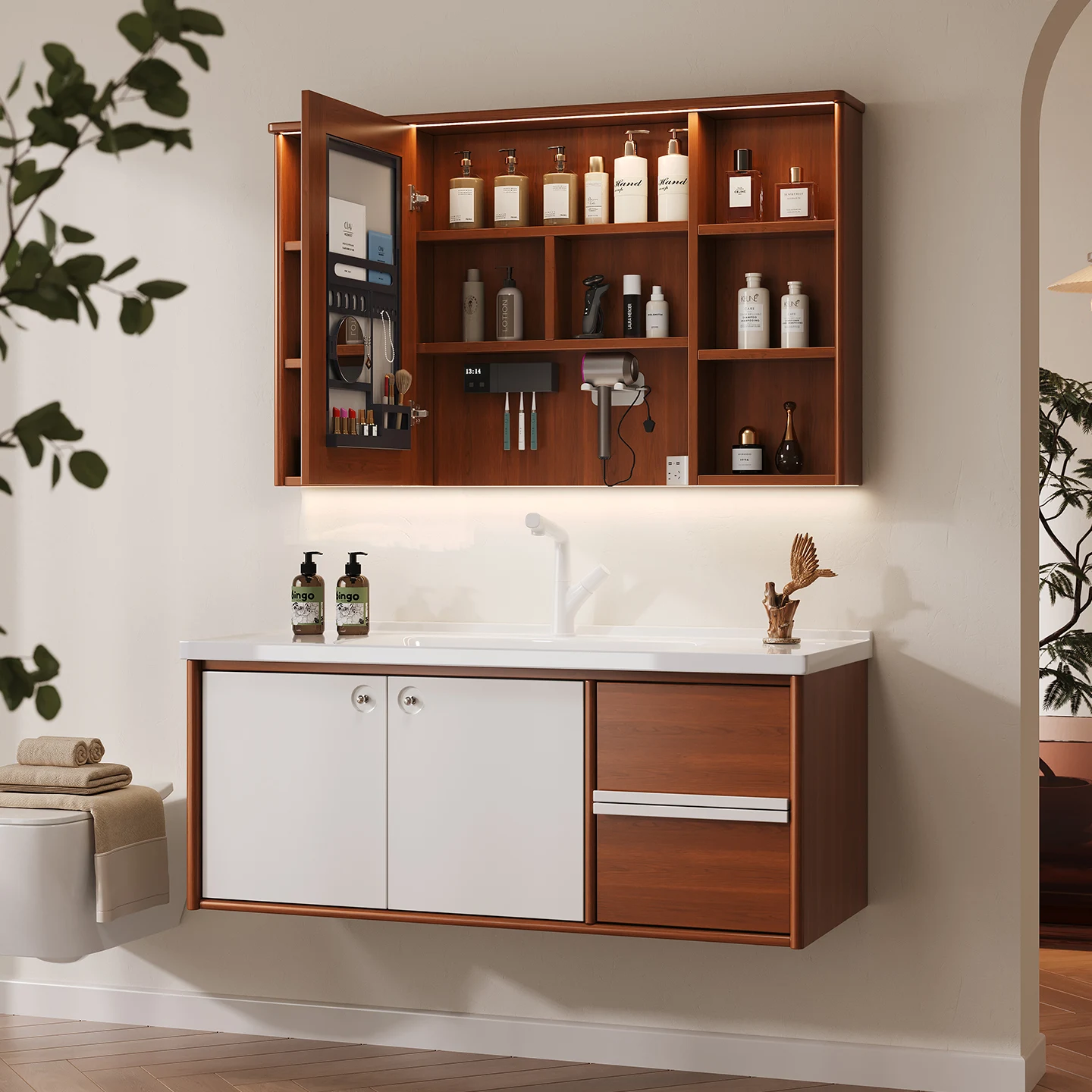 

/Bathroom Furniture Sanitary Ware Wall Mounted Wash Basin Ceramic Sink Bathroom Set Bathroom Vanity Cabinet