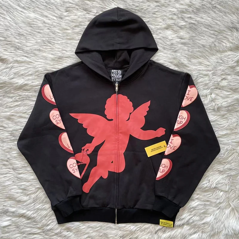 

Hoodie Sweatirt Letter Print Zipper Casual Comfortable Cotton Youth Faionable Streetwear Autumn Wearable ex Hoodie