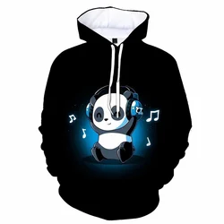 Cute Cartoon Panda Pattern Hoodie Men 3D Printed Long-sleeved Sweatshirt Pullover Harajuku Fashion Hoodies Hip Hop Coat Clothing