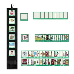 Calendrier visuel de poche pour enfants, cartes 03/Routine, tableau de corvée à domicile, jeux d'entraînement de bonnes habitudes, calendrier de voyage