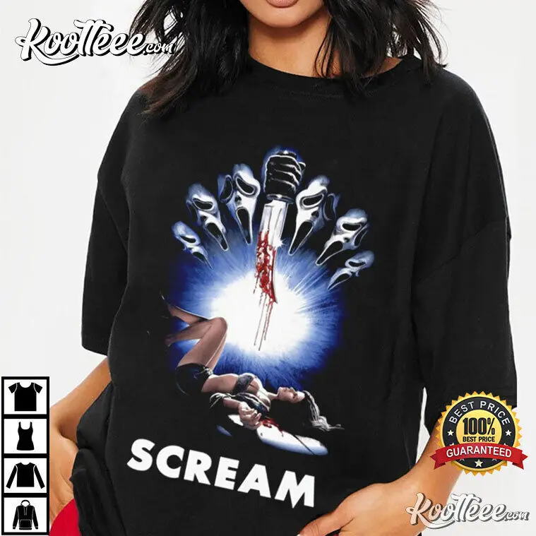 

Scream Movie Shirt, Classic Scream 1996 Cotton Black Unisex T-shirt S-5XL VM8962