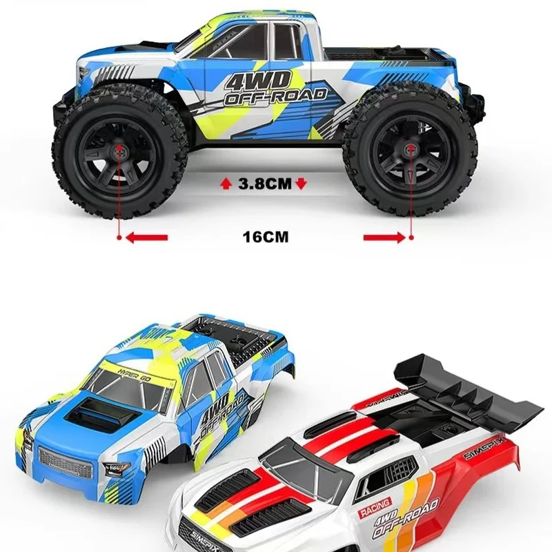 MJX HYPER GO 1/18 Mini Monster 18208 عالية السرعة RC سيارة مزدوجة شل على الطرق الوعرة شاحنة كبيرة RTR الصبي لعبة السيارة