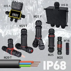 IP68 Plastic Enclosure Outdoor Black Waterproof Case DIY Wire Junction Electronic Project Electrical Cable Box Block Connector