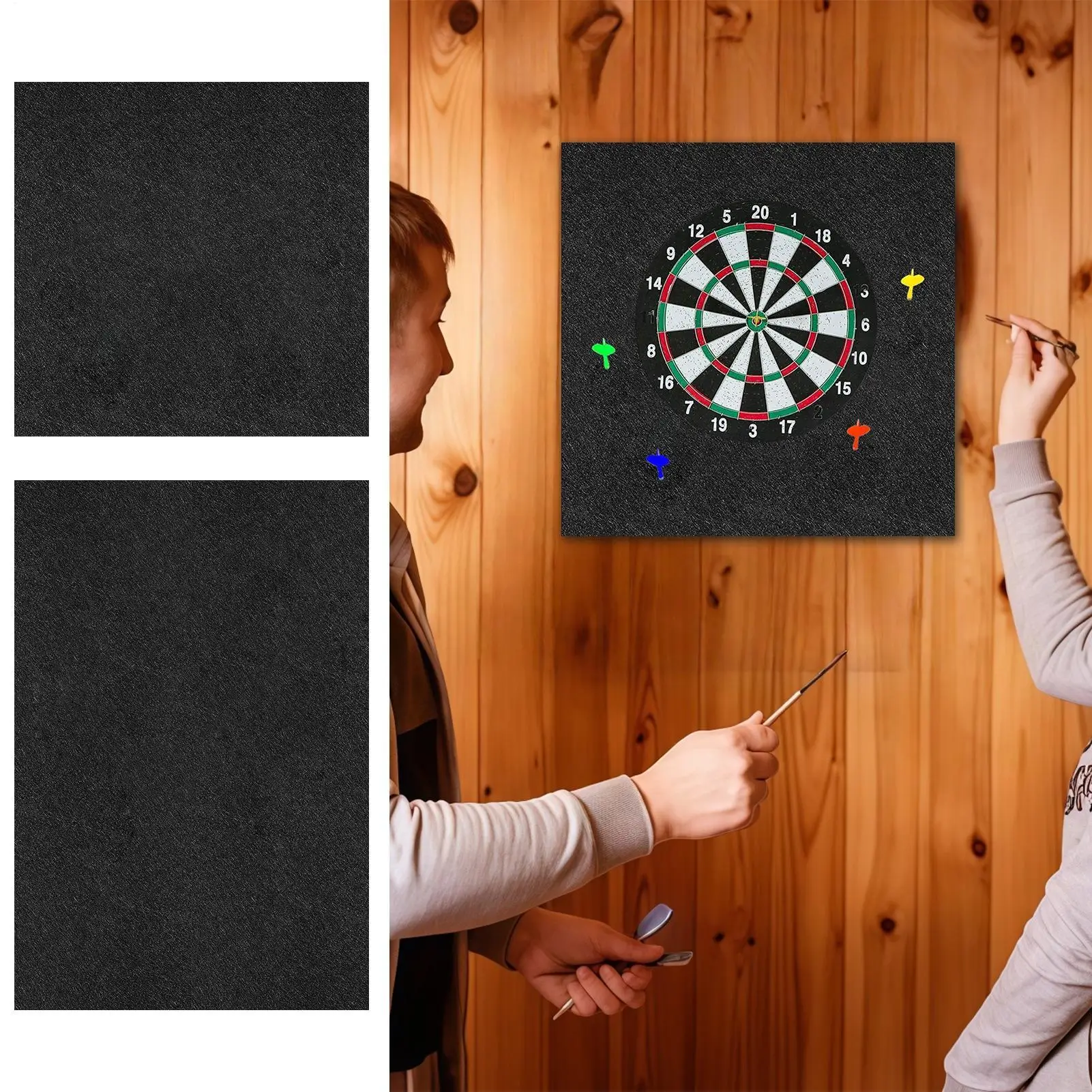 

Dartboard Wall Protector Self-Adhesive Dartboard Border Spliced Wall Border For Professional Darts Board Backing Protector
