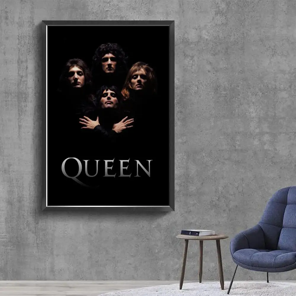 Queen Band Music Whitepaper Poster Retro Kraft Paper Sticker DIY Room Bar Cafe Vintage Decorative Painting