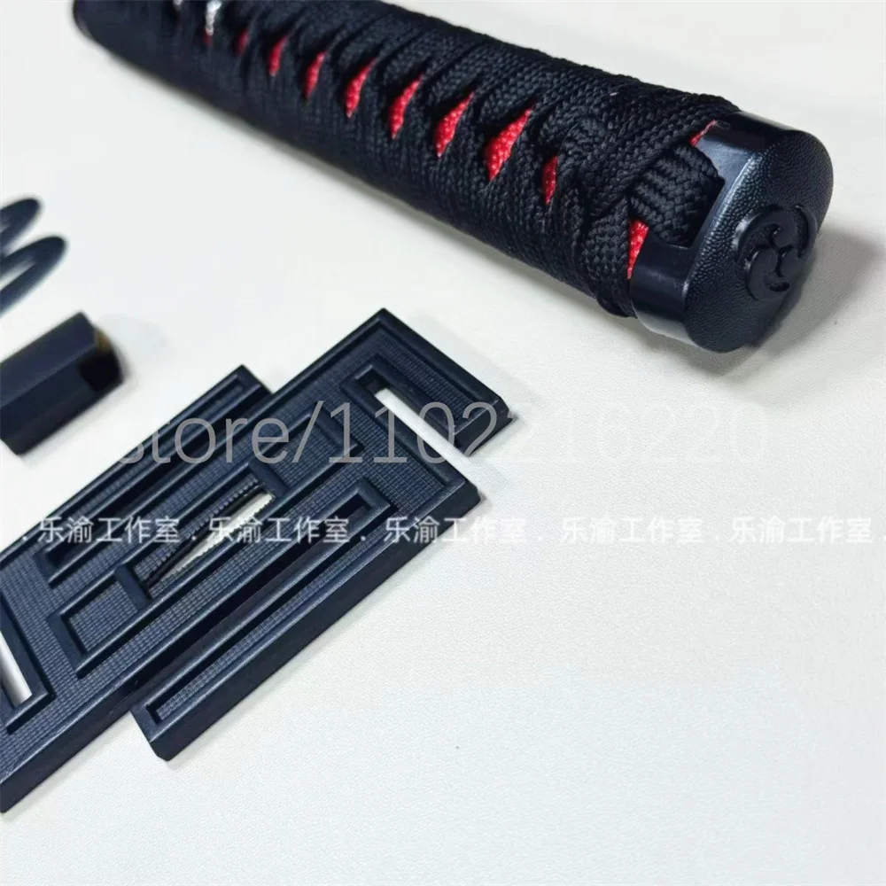 Nice Set Alloy Tsuba Handguard Guard Green Tsuka Handle Hilt Brass Habaki Seppa For Japanese Real Japan Samurai Sword Fittings