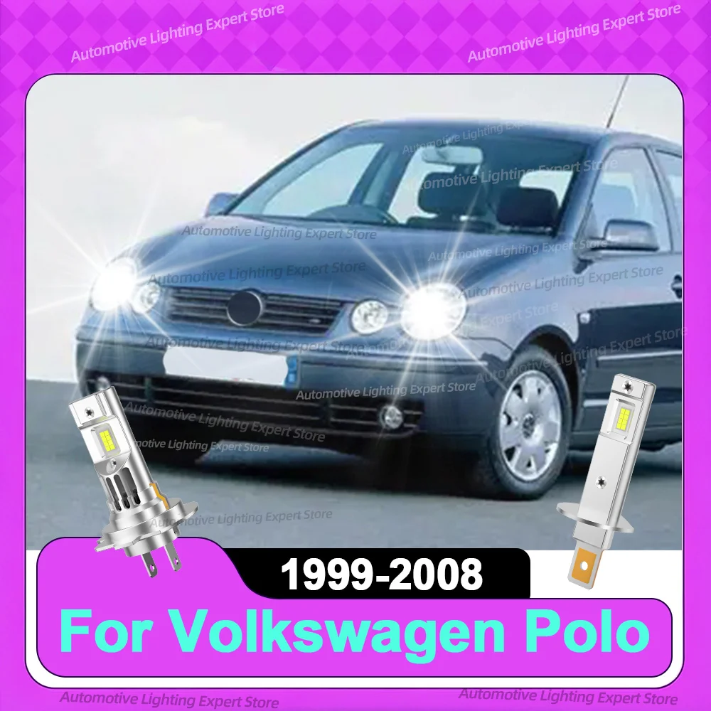 

2/4 шт. светодиодные фары CSP Chip, лампы дальнего ближнего света Plug and Play для Volkswagen Polo 1999-2008 2002 2003 2004 2005 2006 2007