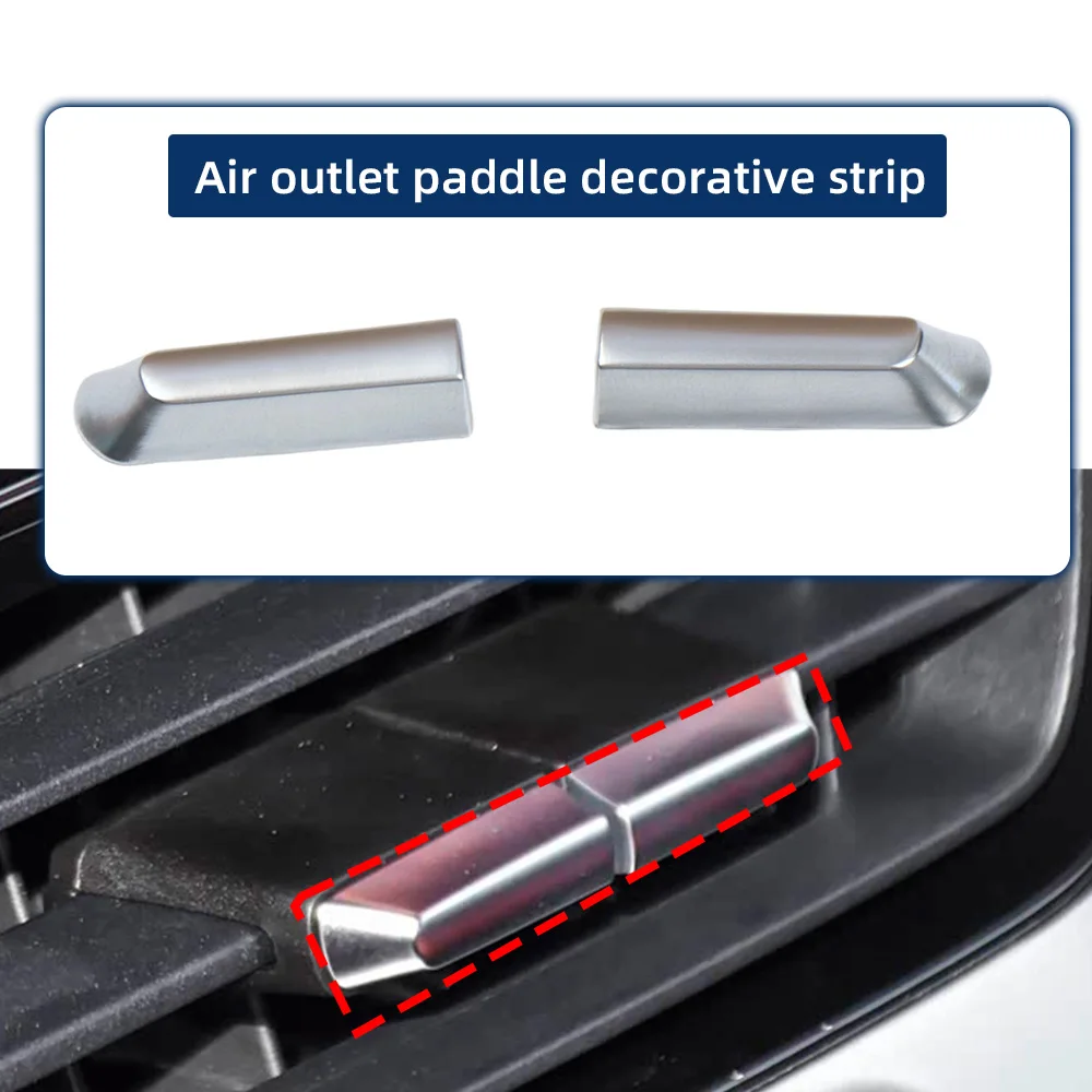 Car Rear Left Right AC Air Vent Outlet Tab Clip Decorative Strip for XPeng P7 20-23 Air Conditioner Outlet Vent Blade Trim Strip