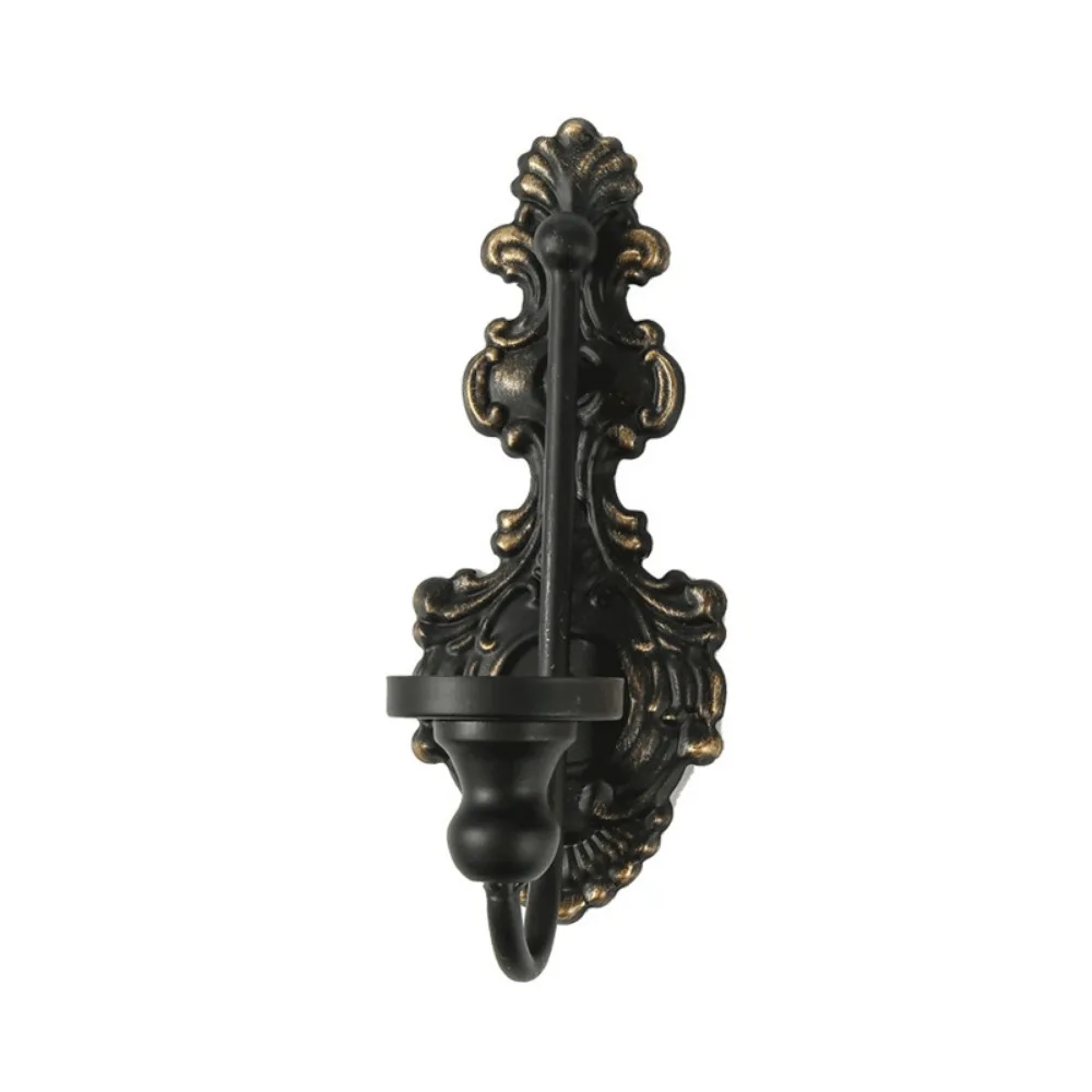 Romantic Decorative Wall Mounted Candle Holder Iron Art Carved Nordic Tealight Stand Vintage Metal Candlesticks Home Decor