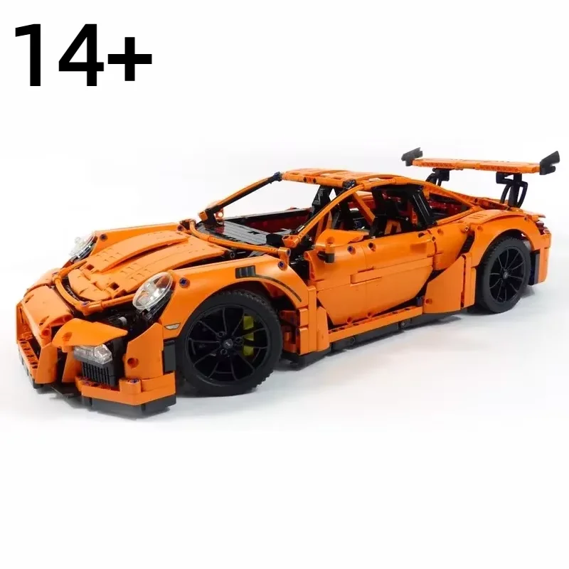 

Технологичный конструктор MOC: Классический суперкар 911 (оранжевый) — модель для сборки, чемпион скорости, детский праздничный подарок