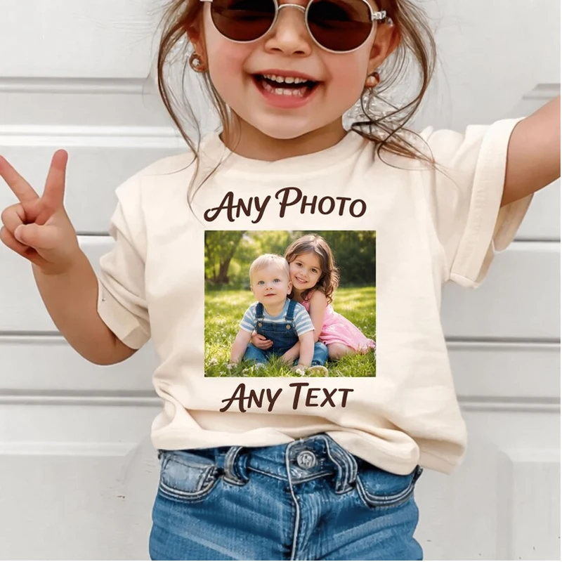 Custom Blank Art T Shirt Adult Kids Personalized Creative Child Drawing Team Uniform Hand Drawn Picture Tee Flea Market Retail