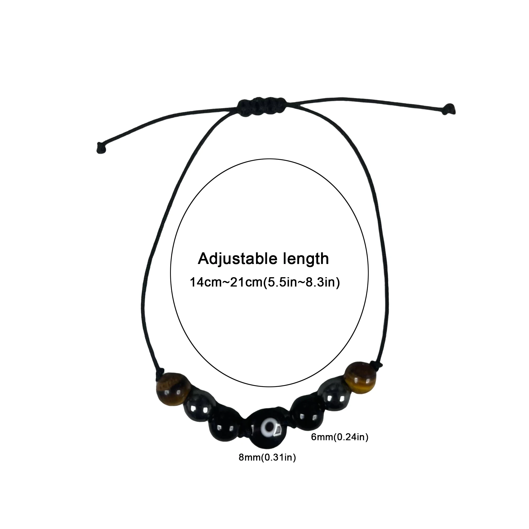 سوار قابل للتعديل للحماية من إمباث، سوار سلك مضفر ثلاثي الحماية، للرجال والنساء، قطعة واحدة