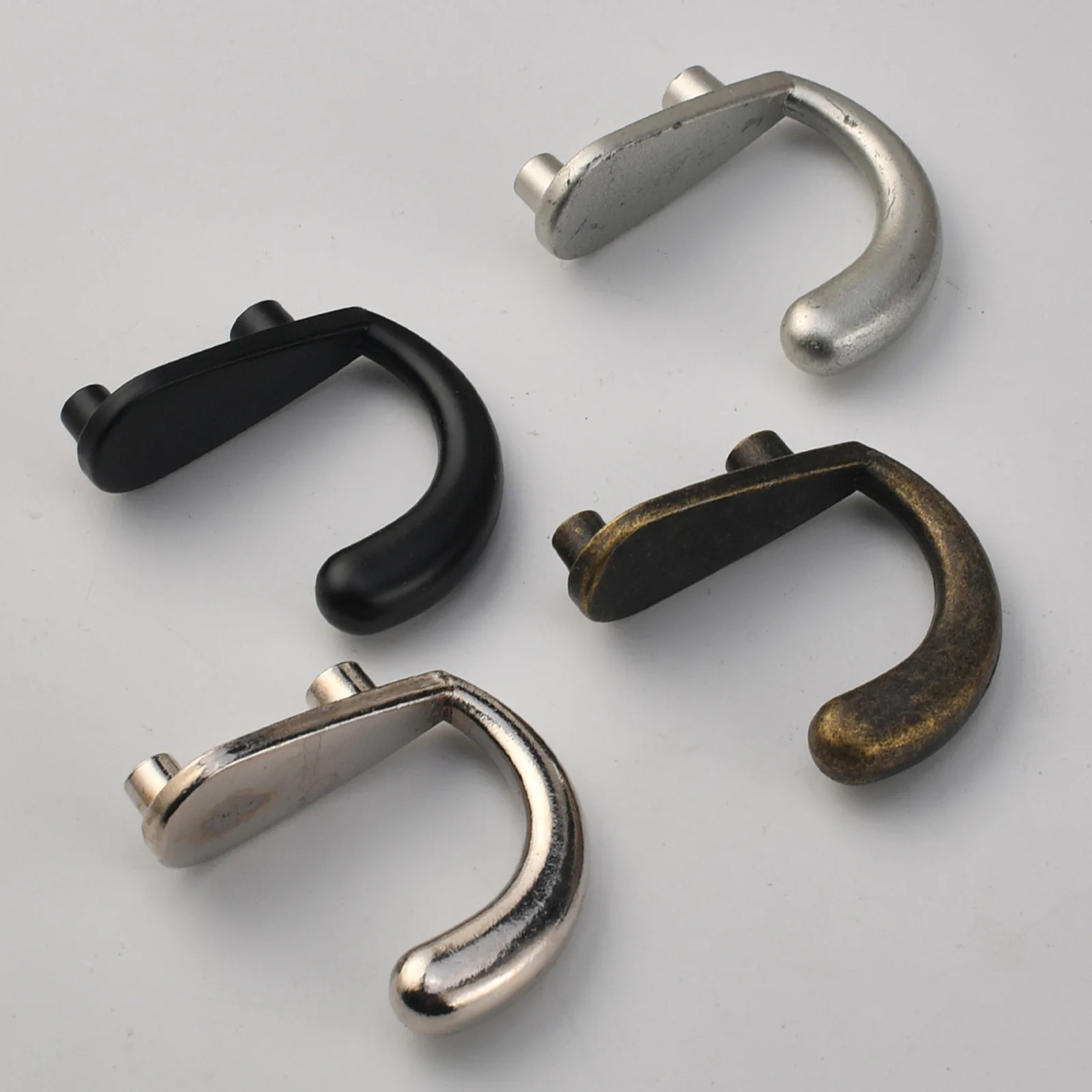 Zinc alloy antique black single coat hook cabinet bedroom door top back wall