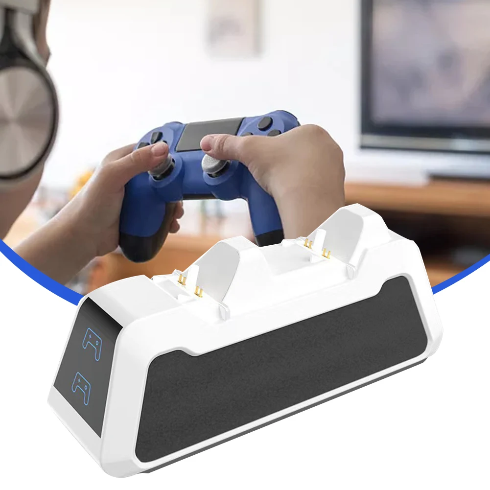 Контроллер, зарядная станция, Белый индикатор из АБС-пластика, быстрая зарядка, Двойная док-станция, аксессуары для дома, стабильная подставка для PS5