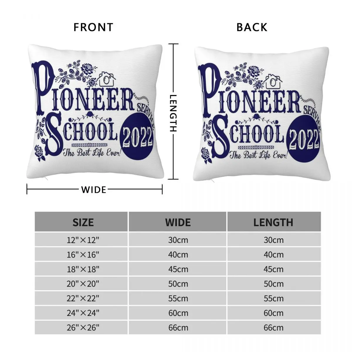 Pioneer School Fully Accomplish Your Ministry Square Pillowcase Polyester Linen Velvet Creative Pillow Case Home Cushion Case