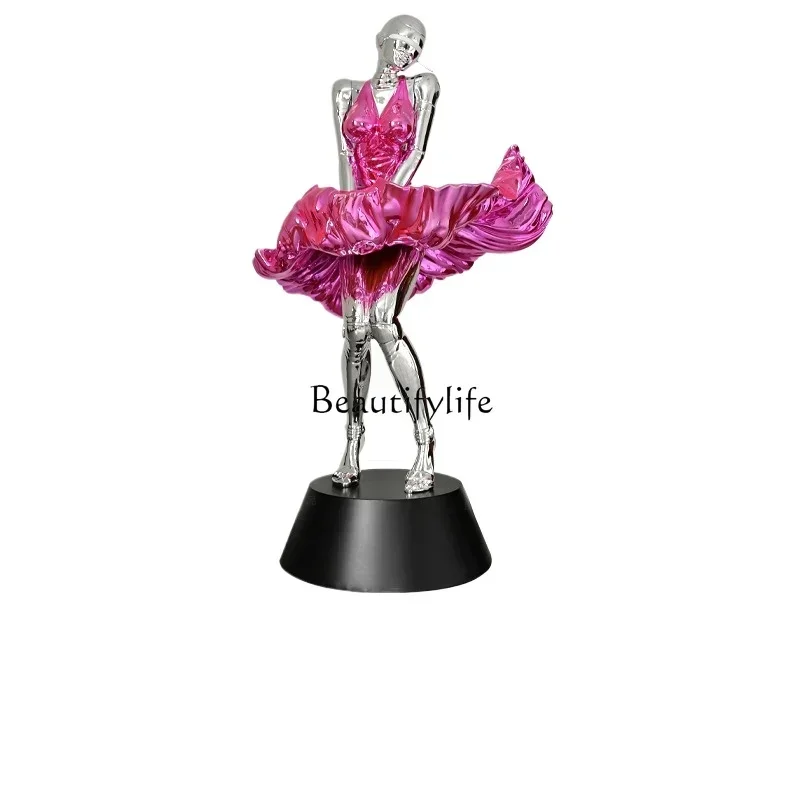 

FG52Creative KTV bar mechanical ornament large electroplating fashion fiberglass sculpture