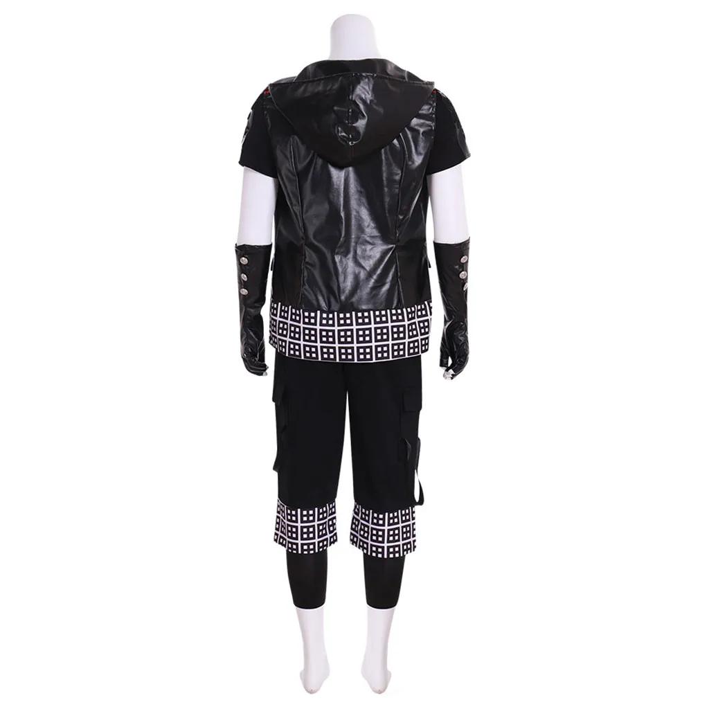 Yozora Game Cosplay Costume pour Homme, Veste Noire à Capuche Punk, Uniforme Trempé, Halloween, Carnaval, ixDéguisement, Streetwear