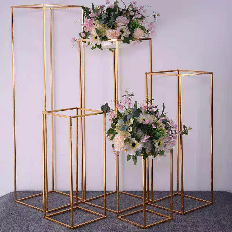 Modern 10pcs Metal Flower Stand Wedding Table Centerpieces Holiday Birthday Party Banquet Decoration Living Room Display Rack