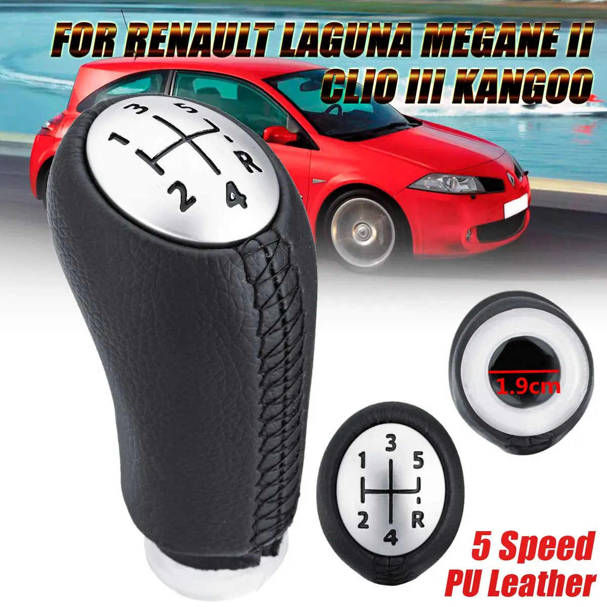 Auto Schaltknauf Kopf 5 Geschwindigkeit Für RENAULT Laguna Megane 2 Clio 3 Kangoo 2003 20004 2005 2006 2007 2008 2009 Auto Zubehör