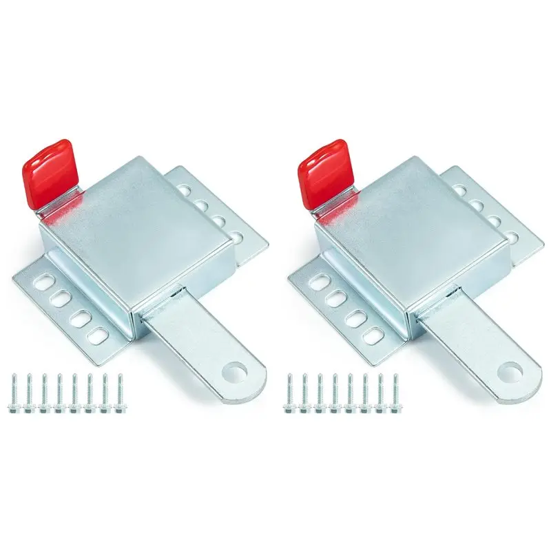 ABUH-2X Heavy Duty Garage Door Lock, Galvanized Steel Garage Door Locking Slide Latch For Most Garage Doors