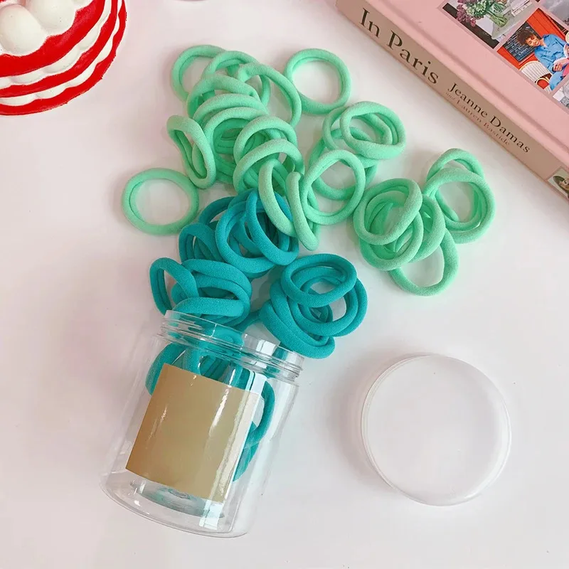 

Korean Simple Candy Color Hair Ropes Gradient Seamless Rings High Stretch Towel Rings For Girls Women Gift Set Hair Accessories