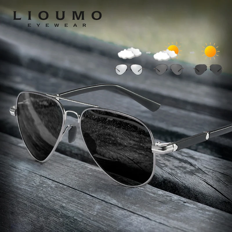 2026 Pilot Polarized Sunglasses Men Photochromic Aviation Sun Glasses For Women Driving Fishing Goggles Chameleon gafas sol