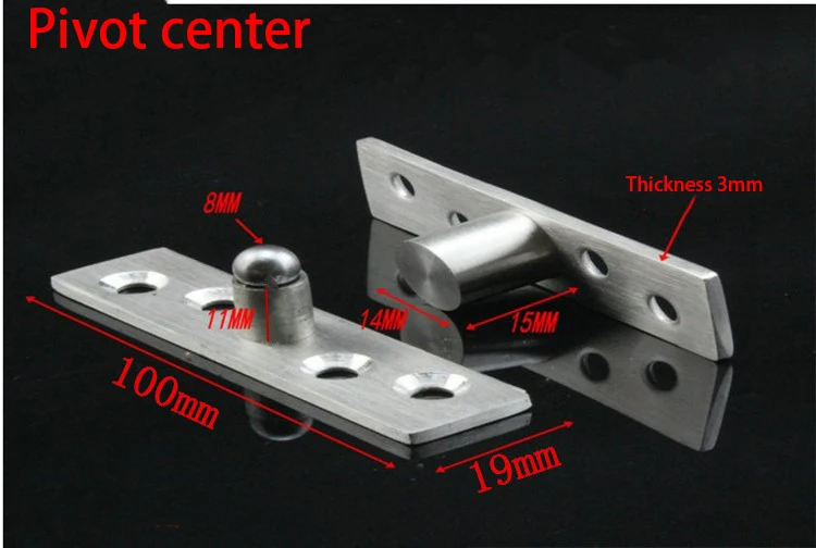 Stainless steel 360 degree rotating world axis invisible door hinge wooden door upper and lower hinge positioning door axis hidd