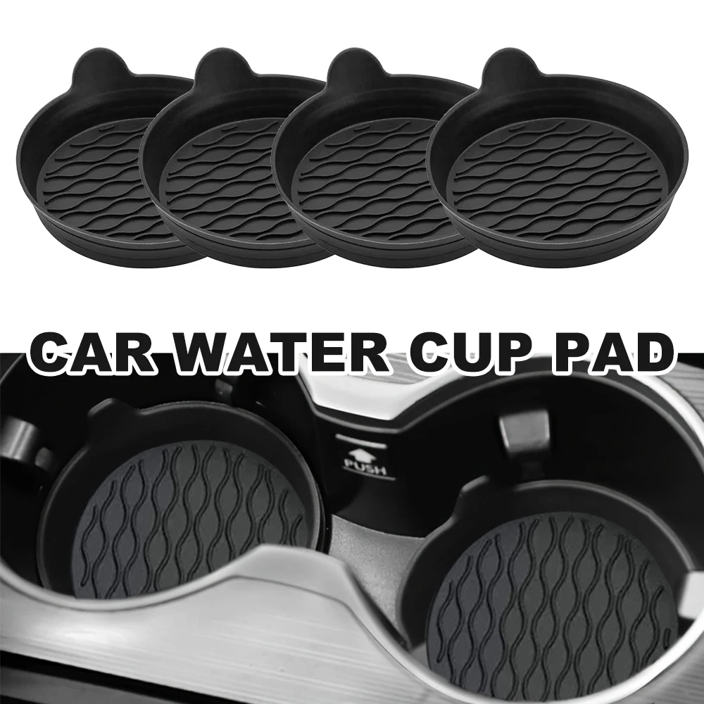 

4 шт. силиконовый автомобильный коврик для чашки, термостойкий противоскользящий нижний автомобильный держатель для стакана с водой, круглый автомобильный коврик для чашки