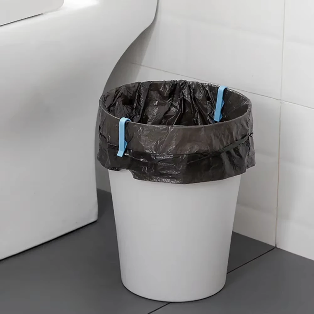 Innovative Mülleimer Klemmen rutschfester Müllbeutelhalter stilvolle Seiten Trennklemmen multifunktionales Werkzeug zum Befestigen von Papierkörben und Versiegeln von Snackbeuteln praktisches Zubehör für Küche Schlafzi – Detail 10