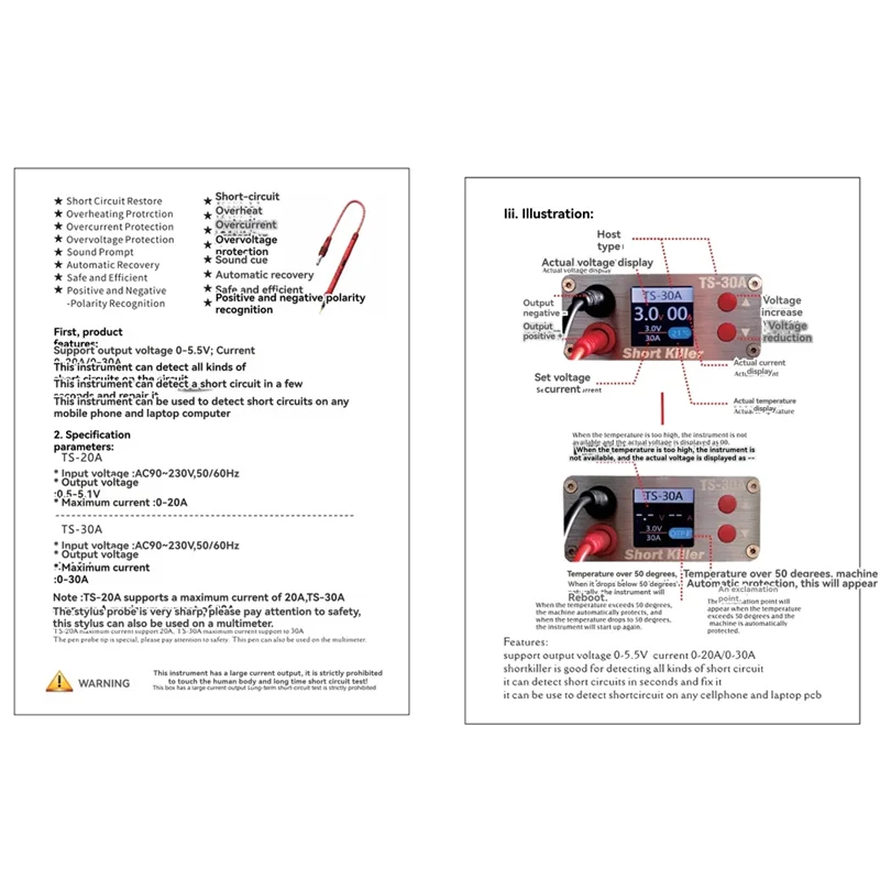 AED6-PCB آلة كشف الأخطاء ماس كهربائى الهاتف القصير OSS TS-30A لإصلاح الهاتف المحمول إصلاح حرق ماس كهربائى #3