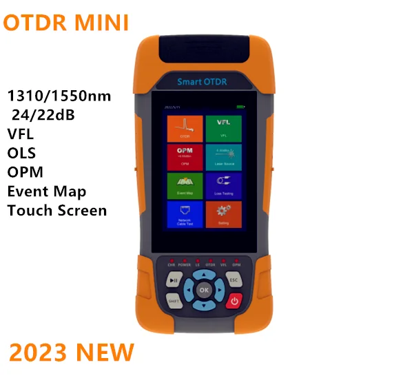 

OTDR MINi 1310/1550nm 24/22dB Fiber Optic Reflectometer Touch Screen VFL OLS OPM Event Map Ethernet Cable Tester Freeshipping